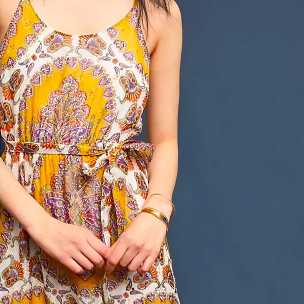 NEW! ANTHROPOLOGIE XL Akemi + Kin Medallion Maxi Dress - Picture 4 of 5